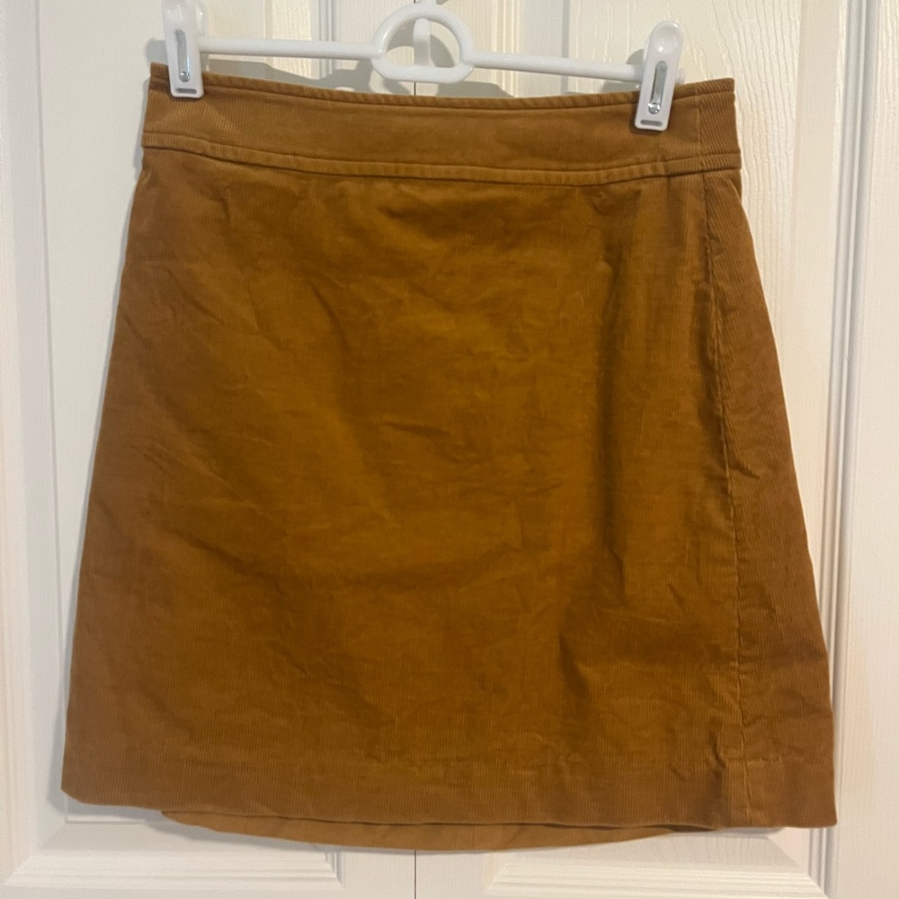 Jcrew mustard yellow corduroy skirt